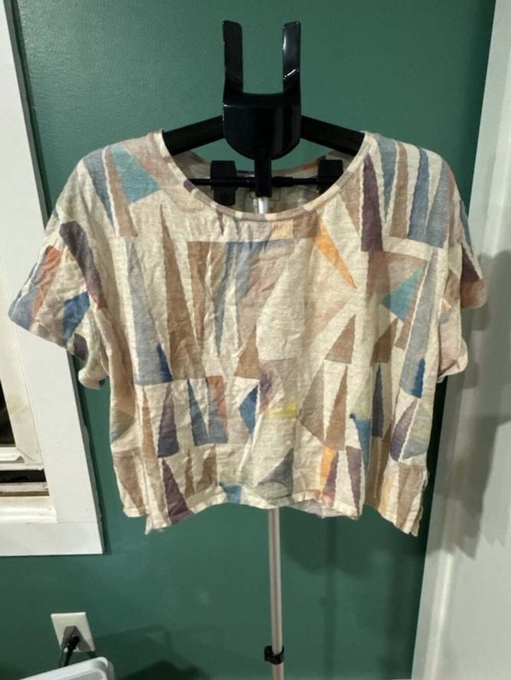 Anthropologie Postmark Geometric Print Top Size XL